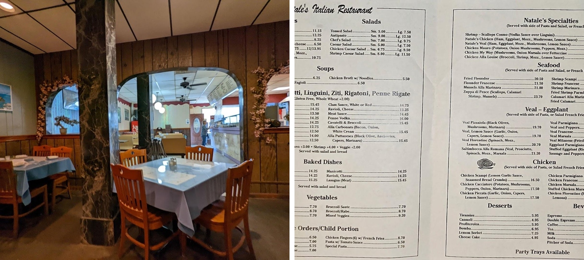 Natale's Italian Restaurant & Pizza Menu