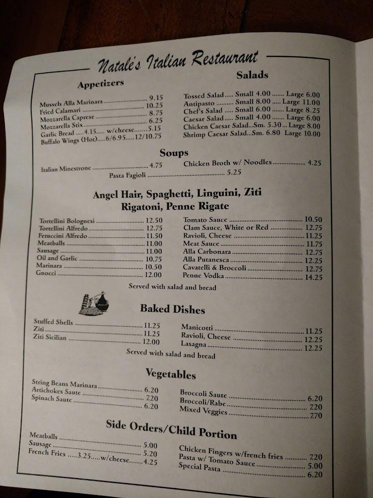 Natale's Italian Restaurant & Pizza Menu image 3