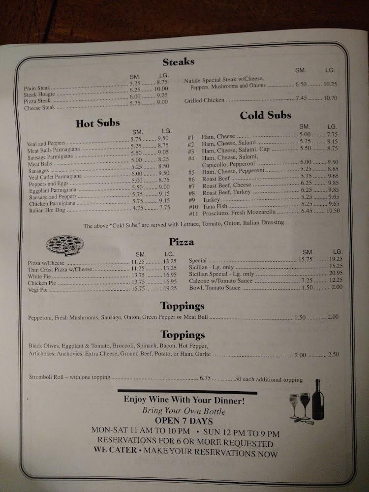 Natale's Italian Restaurant & Pizza Menu image 4